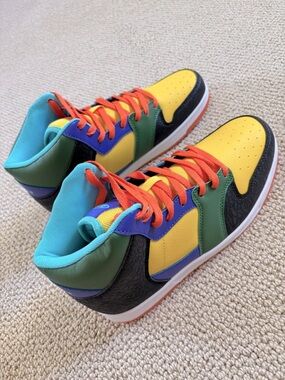 New AND 1 SLAM MID TPR - Multicolor Sneakers - Yellow, Green & Orange